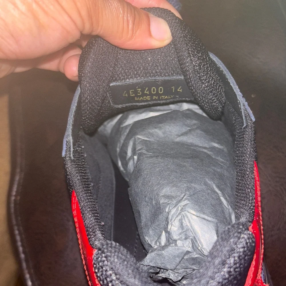 Prada Men's Black and Red Sneakers Size 47 (14 us) - Picture 2 of 10